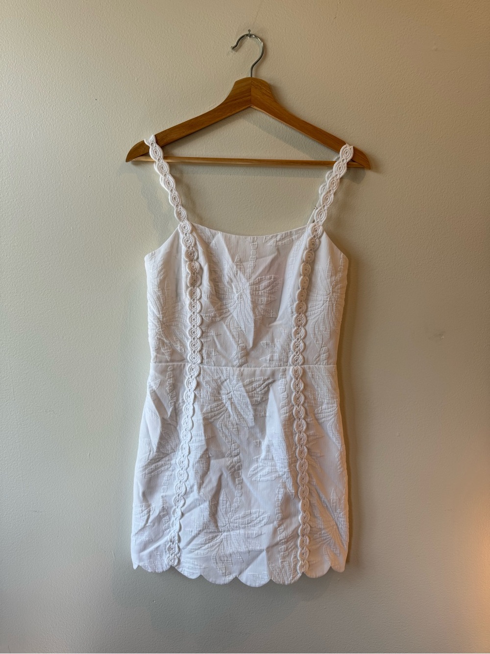 Lily Pulitzer White Eyelet Lace Trim Mini Dress